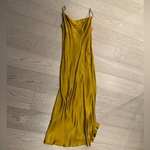 Zara slip dress in yellow gold